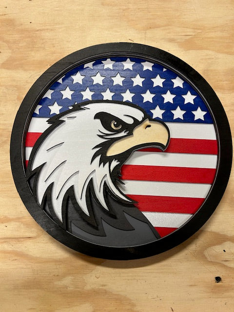 Patriotic Wall Art American Eagle